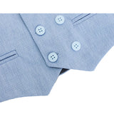 Boys 4-Piece Slim Fit Textured Suit Set