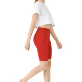 Girls' Soft Stretch Bike Shorts | Elastic Waist | Cotton Blend | Toddler & Kids Sizes 2T–12Y