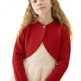 Girls Patterned Knit Bolero Cardigan