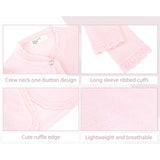 Little Girls' Knit Long Sleeve Button Closure Bolero Cardigan Shrug