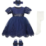 Baby Girl Lace Princess 4 Piece Deluxe Set