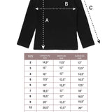 Girls' Basic Long Sleeve Turtleneck Cotton T-Shirt