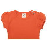 Baby Cotton Puff Sleeve Basic Crewneck T-Shirt