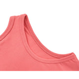 Girls' Soft Solid Cotton Blend Racerback Tank Top