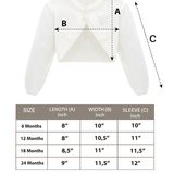 Baby Flower Detailed Buttoned Bolero Cardigan