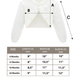 Baby Flower Detailed Buttoned Bolero Cardigan