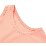 Girls' Soft Solid Cotton Blend Racerback Tank Top