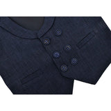 Boys Suit Set Slim Fit Vest, White Dress Shirt, Dress Pants and Bowtie 4 Piece Formal Suit Set