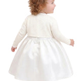 Baby Girls' Long Sleeve Knit One Button Closure Bolero Shrug