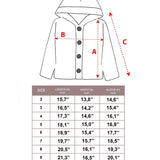 Girl Button Down Hooded Cardigan Jacket