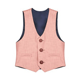 Boys Formal Suit 4 Piece Vest, Pants and Tie Dresswear Suit Set