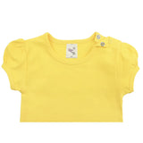 Baby Cotton Puff Sleeve Basic Crewneck T-Shirt