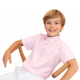 Lilax Boys Classic Short Sleeve Button Down Casual Solid Dress Shirt
