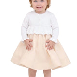 Baby Girls' Long Sleeve Knit One Button Closure Bolero Shrug