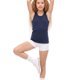 Girls' Soft Solid Cotton Blend Racerback Tank Top