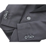 Boys 5-Piece Slim Fit Textured Suit Set With Satin Lapels