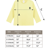 Baby Cotton Long Sleeve Basic Crewneck T-Shirt
