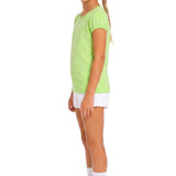 Girls' Basic Short Puff Sleeve Round Neck Cotton T-Shirt