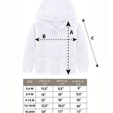 Baby Hooded Button Down Knit Cardigan Sweater