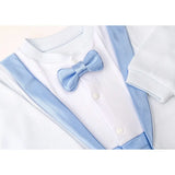 Baby Boy Footie Tuxedo Outfit with Bow Tie for Christmas Holidays - The Perfect Gentleman Look