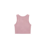 Girls' Double Lined Sleeveless Basic Crop Tank Top