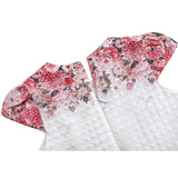Little Girls Floral Short Sleeve Summer Dress