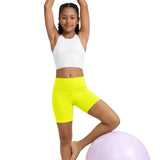 Lilax Girls High Waist Biker Shorts — Premium Soft 4-Way Stretch Yoga & Dance Athletic Shorts