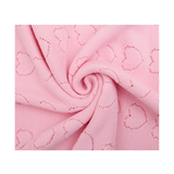 Baby Girl Cotton Knit Heart Receiving Blanket