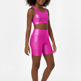 Lilax Girls Athletic Shorts with Pocket High Waisted Biker Shorts for Dance Yoga Gymnastics