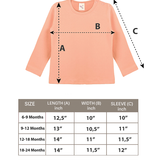 Baby Cotton Long Sleeve Basic Crewneck T-Shirt