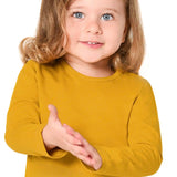 Little Girls Cotton Long Sleeve Basic Crewneck T-Shirt