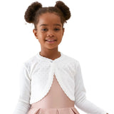 Girls Patterned Knit Bolero Cardigan