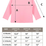 Baby Girls' Basic Long Sleeve Round Neck T-Shirt