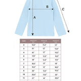 Little Girls Cotton Long Sleeve Basic Turtleneck T-Shirt