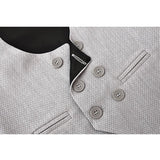 Boys 5-Piece Slim Fit Textured Suit Set
