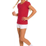 Girls' Basic Short Puff Sleeve Round Neck Cotton T-Shirt