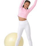 Lilax Girls' Long Sleeve Crop Top – Soft Cotton, 4-Way Stretch, Breathable Everyday Tee