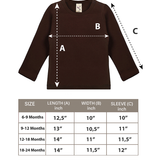 Baby Cotton Long Sleeve Basic Crewneck T-Shirt