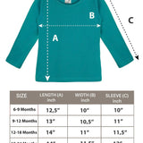 Baby Girls' Basic Long Sleeve Round Neck T-Shirt