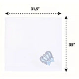 Soft Cotton Swaddle Receiving Blanket for Newborn Baby Boy's Crown Jewels 34 X 30