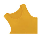 Girls' Double Lined Sleeveless Basic Crop Tank Top