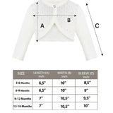 Baby Girls' Long Sleeve Knit One Button Closure Bolero Shrug