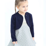 Girls' Bolero Cardigan Shrug Knit Long Sleeve Button Closure