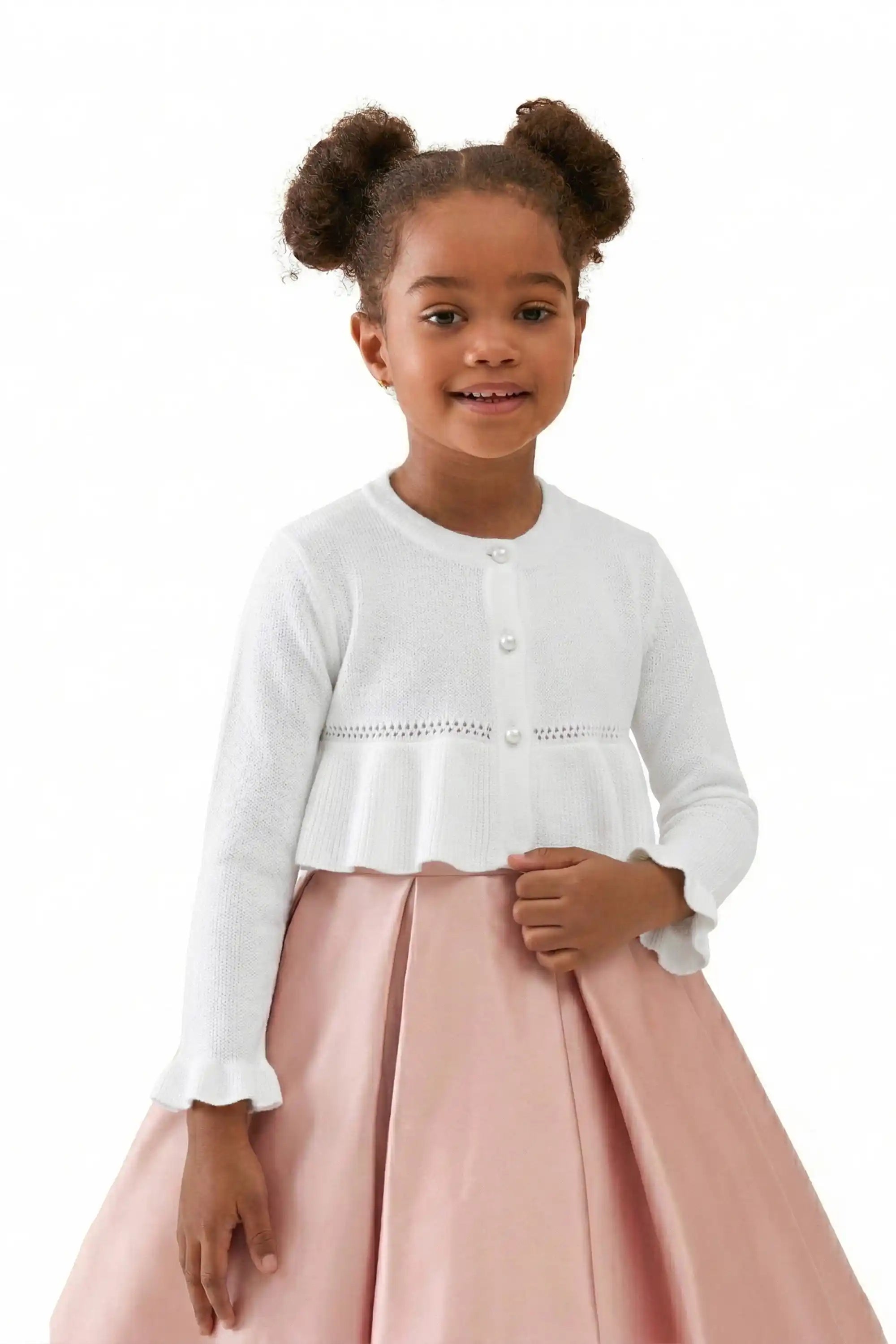 Girls Patterned Knit Bolero Cardigan