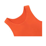 Girls' Double Lined Sleeveless Basic Crop Tank Top