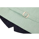 Boys Suit Set Slim Fit Vest, White Dress Shirt, Dress Pants and Bowtie 4 Piece Formal Suit Set