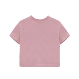 Girls Short Sleeve Crewneck Crop Top Tee