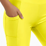 Lilax Girls Athletic Shorts with Pocket High Waisted Biker Shorts for Dance Yoga Gymnastics