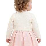 Little Girls' Knit Long Sleeve Button Closure Bolero Cardigan Shrug