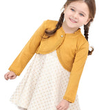 Girls' Bolero Cardigan Shrug Knit Long Sleeve Button Closure